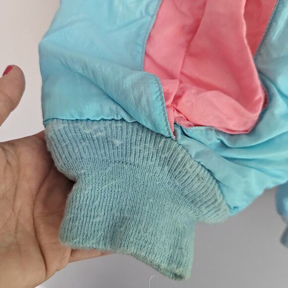 Vintage Girls Toddler Weather Tamer 18 Month Blue and Pink Baby Snowsuit 1980s - Picture 3 of 5